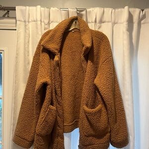 Cozy Brown Sherpa Jacket